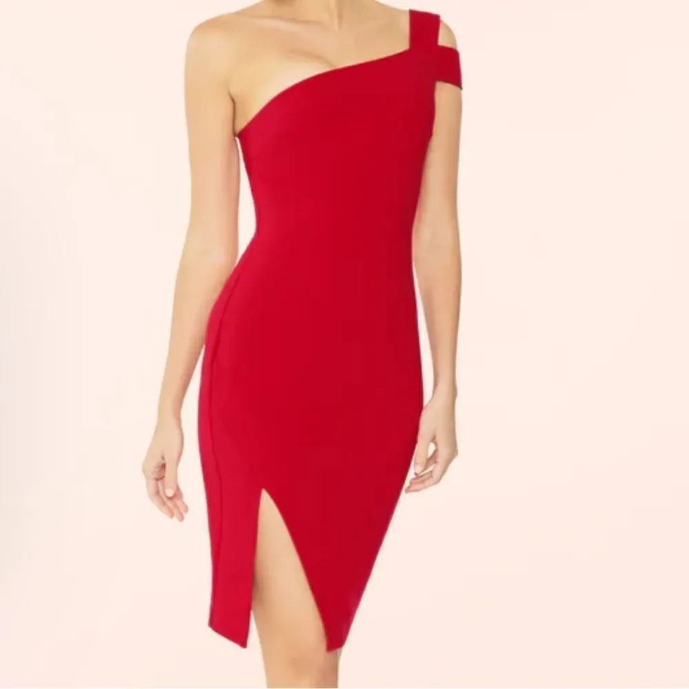 LIKELY $198 red cocktail dress
